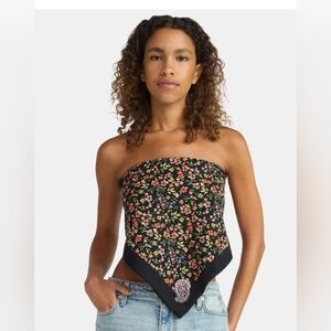No Boundaries Black Floral Scarf